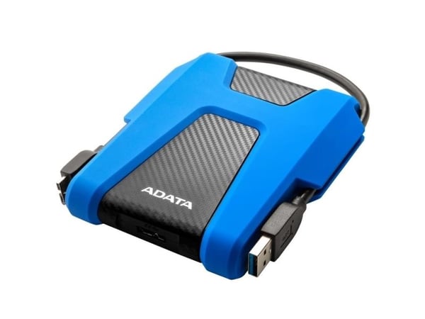 ADATA HD680 - Harddisk - kryptert - 1 TB - ekstern (bærbar) - USB 3.1 - 256-bit AES - blå