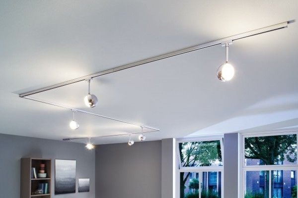Paulmann 954.55, Spotlight på skinne, 1 ampuller, LED, 2700 K, 315 lm, Kromfarget