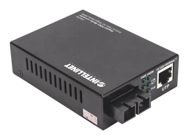 Intellinet 508209, 1000 Mbit/s, 1000Base-T, 1000Base-LX, IEEE 802.3, IEEE 802.3ab, IEEE 802.3af, IEEE 802.3at, IEEE 802.3u, Gigabit Ethernet, 10,10...