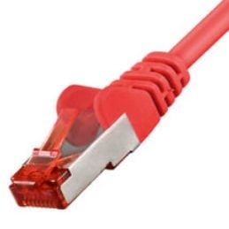 DIGITUS - Patchkabel - RJ-45 (han) til RJ-45 (han) - 10 m - SFTP - CAT 6a - booted, halogenfri, knastfri - rød