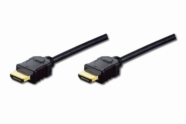 ASSMANN - HDMI-kabel med Ethernet - HDMI hann til HDMI hann - 5 m - dobbeltisolert - svart - formstøpt