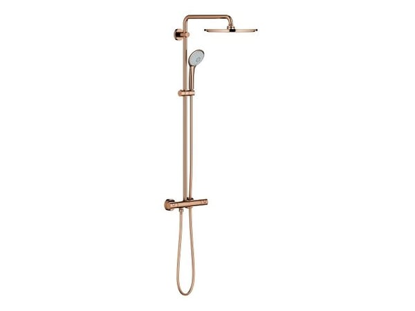 Grohe Euphoria 310 bruss. term - Brusesystem, termostat, vægmontering, Poleret Warm Sunset