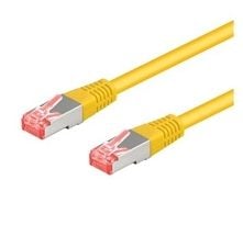 DIGITUS - Koblingskabel - RJ-45 (hann) til RJ-45 (hann) - SFTP - CAT 6a - med støvel, halogenfri, uten hindringer - gul