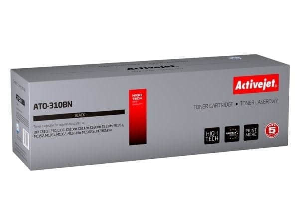 Activejet värikasetti ATO-310BN (korvaava OKI 44469803; Supreme; 3500 sivua; musta), 3500 sivua, musta, 1 kpl