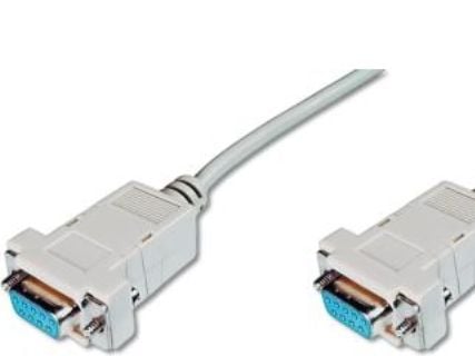 ASSMANN - Null modem-kabel - DB-9 (hunn) til DB-9 (hunn) - 1.8 m - tommelskruer - beige