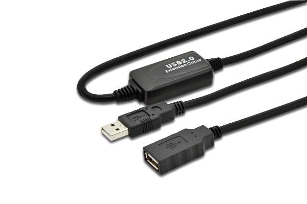 DIGITUS DA-73100-1 - USB-forlengelseskabel - USB (hunn) til USB (hann) - USB 2.0 - 10 m