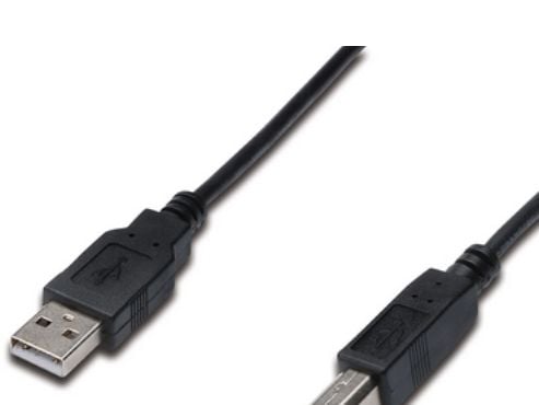 USB-kabel Digitus®, 2.0, USB-A til USB-B, 3 m, sort