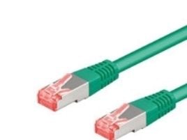 DIGITUS - Koblingskabel - RJ-45 (hann) til RJ-45 (hann) - SFTP - CAT 6a - med støvel, halogenfri, uten hindringer - grønn