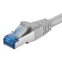 DIGITUS Professional - Patchkabel - RJ-45 (han) til RJ-45 (han) - 1 m - SFTP - CAT 6a - booted, halogenfri, knastfri - grå