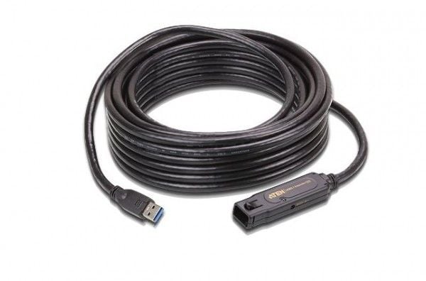 ATEN UE3310 - USB forlængerkabel - USB Type A (han) til USB Type A (hun) haspet - USB 3.1 Gen1 - 10 m - aktiv - sort - for P/N: 0AD8-8012-70MG