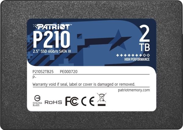 Patriot P210 - SSD - 2 TB - intern - 2.5" - SATA 6Gb/s
