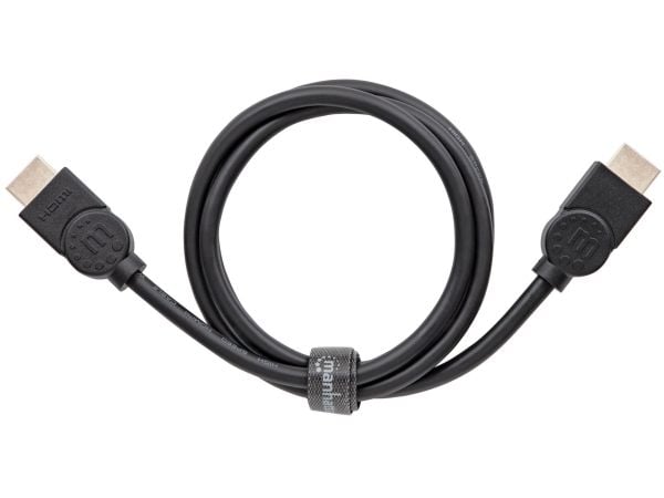 Manhattan Ultra High Speed - HDMI ja Ethernet-kaapeli - HDMI (M) - HDMI (M) - 1 m - kaksinkertainen eristys - musta - valettu, 4K-tuki, 8K-tuki