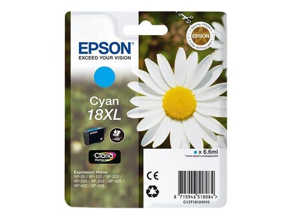 Epson Daisy Claria Home -musteet, Korkea (XL) värintuotto, Syaani, 1 kpl