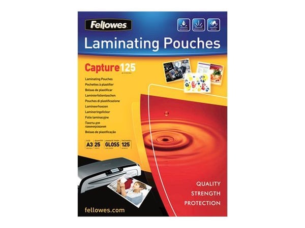 Fellowes ImageLast - 125 mikroner - 25-pack - glanset - glanset - A3 (297 x 420 mm) lamineringspunger