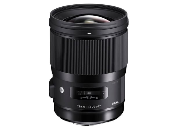 Sigma Art - Vidvinkelobjektiv - 28 mm - f/1.4 DG HSM - Sony E-mount - for Sony Cinema Line; a VLOGCAM; a1; a1 II; a6700; a7 IV; a7 V; a7C II; a7CR;...