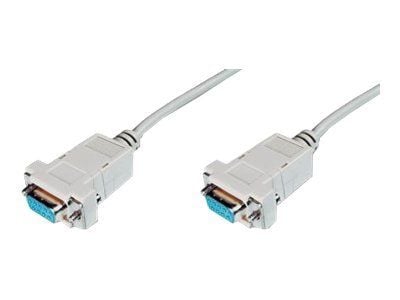ASSMANN - Null modem-kabel - DB-9 (hunn) til DB-9 (hunn) - 1.8 m - tommelskruer - beige