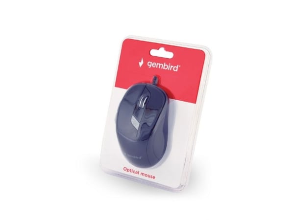 Gembird MUS-6B-01, Molempikätinen, Optinen, USB A-tyyppi, 1600 DPI, Musta
