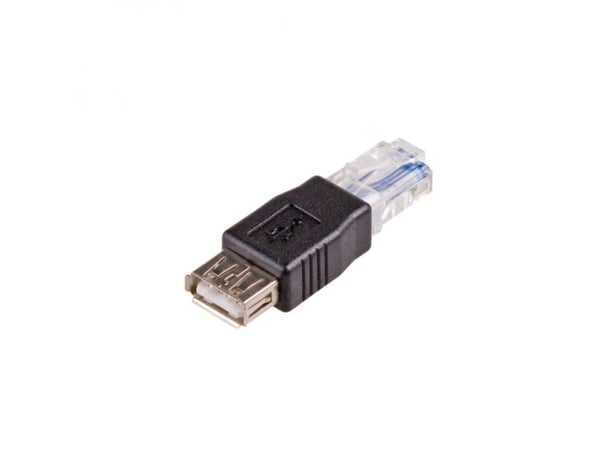 Akyga - Nettverksadapter - USB (hunn) til RJ-45 (hann) - USB 2.0 - svart