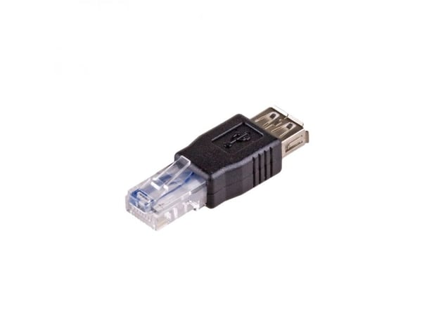 Akyga - Nettverksadapter - USB (hunn) til RJ-45 (hann) - USB 2.0 - svart