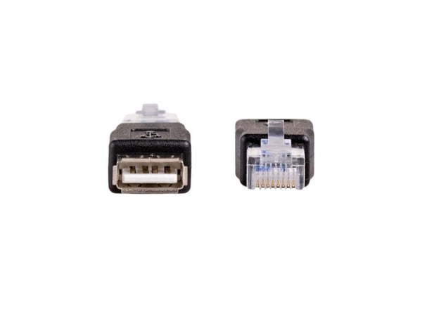 Akyga - Nettverksadapter - USB (hunn) til RJ-45 (hann) - USB 2.0 - svart