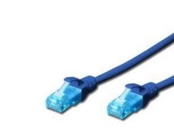 DIGITUS Ecoline - Liitäntäkaapeli - RJ-45 (han) til RJ-45 (han) - 2 m - UTP - CAT 5e - booted - blå - sininen