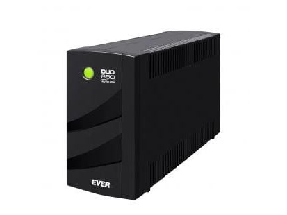EVER DUO 850 AVR USB - UPS - AC 230 V - 550 watt - 850 VA - enkeltfase - 2 x batteri - blysyre - 5 Ah - USB - utgangskontakter: 6