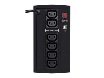EVER DUO 850 AVR USB - UPS - AC 230 V - 550 watt - 850 VA - enkeltfase - 2 x batteri - blysyre - 5 Ah - USB - utgangskontakter: 6