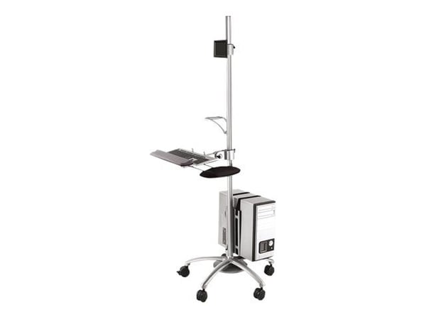Neomounts FPMA-MOBILE1800 - Vagn - för LCD-skärm/PC-utrustning - silver - skärmstorlek: 10"-27"