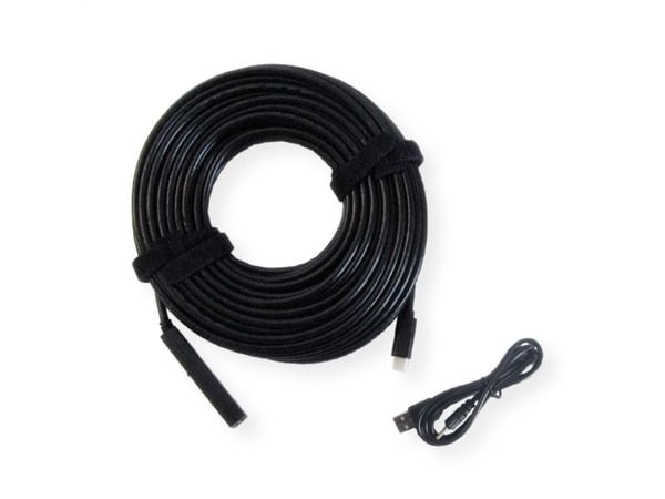 Value 12.99.1114, 20 m, USB A, USB C, USB 2.0, Musta