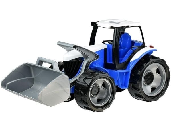Lena GIGA TRUCKS Traktor med frontlaster, Traktor, Innendørs/utendørs, 3 år, Plast, Blå, Grå, Hvit