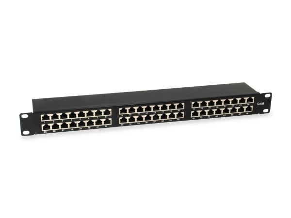 Equip 326449, RJ-45, Cat6, Sort, Rackmontering, 1U, RoHS