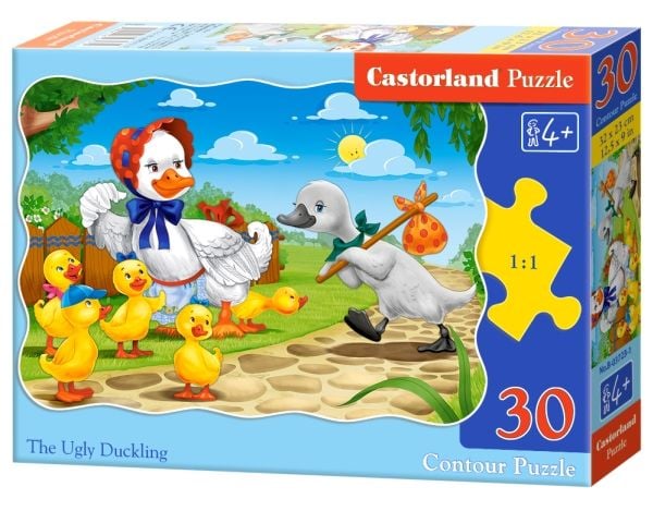 Castorland The Ugly Duckling 30 pcs, 30 stykker, Tegneserier, 4 år
