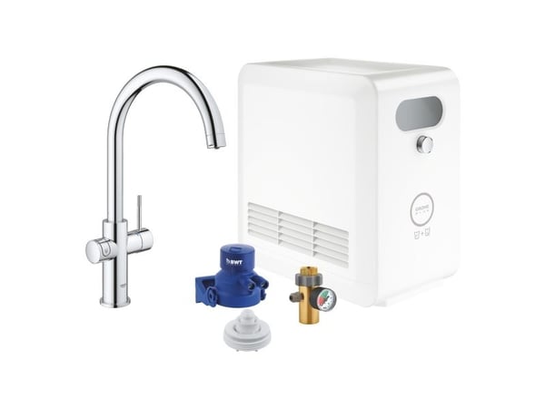 GROHE 31323002, Standard, Kromfarget, Kran-håndtak, Single/enkelt, Type C, Keramisk