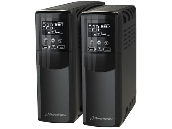 PowerWalker VI 1500 CSW FR - UPS - Växelström 170 - 280 V - 900 Watt - 1500 VA - 9 Ah - USB - utgångskontakter: 8
