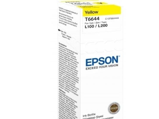 Epson T6644, Alkuperäinen, Keltainen, Epson L100/L110/L200/L300/L355/L550, Indonesia, 1 kpl, 40 mm
