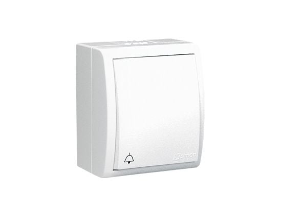 Kontakt-Simon AQD1/11, Tryckknappsbrytare, Vit, Plast, IP54, 250 V, 10 A