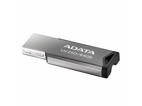 ADATA UV250 - USB flash-enhet - 64 GB - USB 2.0 - silver