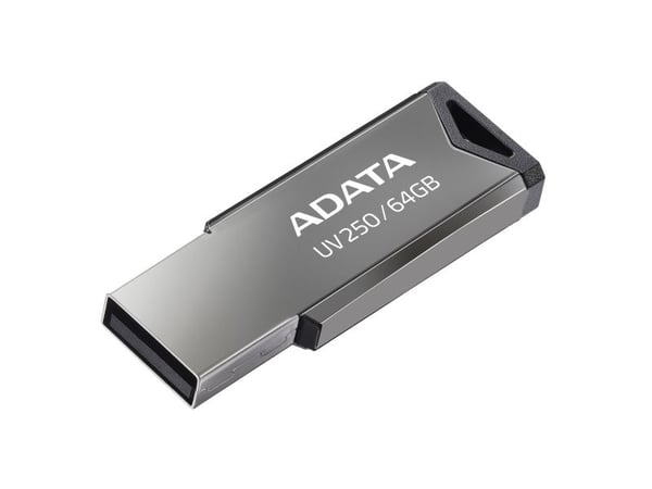 ADATA UV250 - USB flash-enhet - 64 GB - USB 2.0 - silver