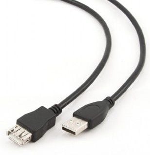 Gembird CCP-USB2-AMAF-15C - USB forlængerkabel - USB (hun) til USB (han) - USB 2.0 - 4,5 m - formet - sortti