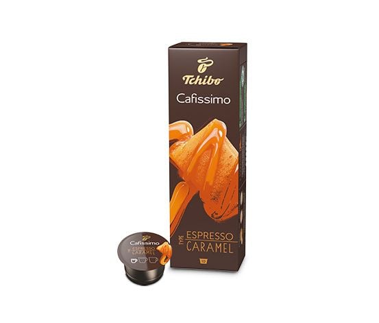 Tchibo Espresso Caramel 10pcs, Kaffe kapsyl, Americano, Espresso, Middels brent, Brun, 10 stykker