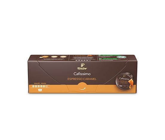 Tchibo Espresso Caramel 10pcs, Kaffe kapsyl, Americano, Espresso, Middels brent, Brun, 10 stykker