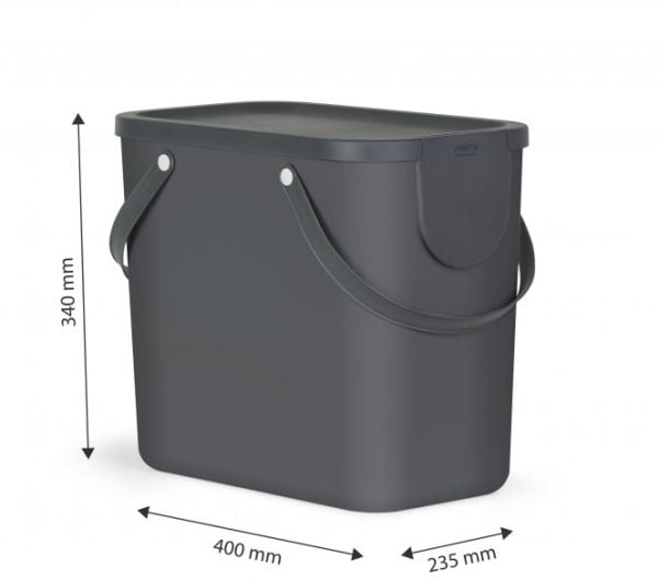 Rotho Albula, 25 l, Rektangulær, Antrasitt, 235 mm, 400 mm, 340 mm
