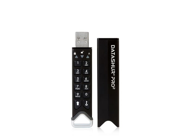 iStorage datAshur Pro2 - USB-flashstasjon - kryptert - 32 GB - USB 3.2 Gen 1 - FIPS 140-2 Level 3