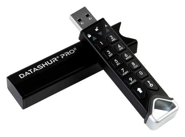 iStorage datAshur Pro2 - USB-muistitikku - salattu - 4 GB - USB 3.2 Gen 1 - FIPS 140-2 Level 3