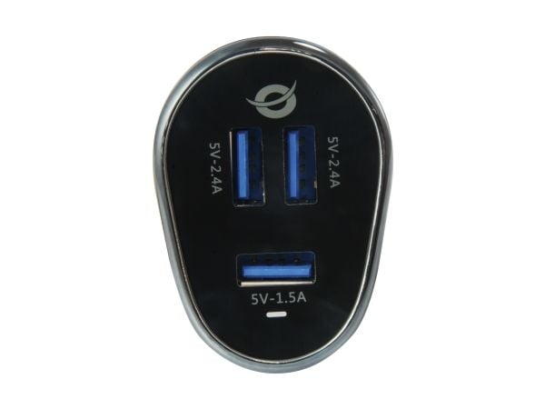 Conceptronic CARDEN - Bilstrømadapter - 31.5 watt - 6.3 A - 3 utgangskontakter (USB)