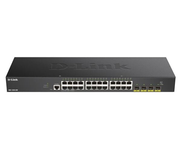 D-Link DGS-1250-28X, Hallittu, L3, Gigabit Ethernet (10/100/1000), Täysin kaksipuolinen, Telineasennus