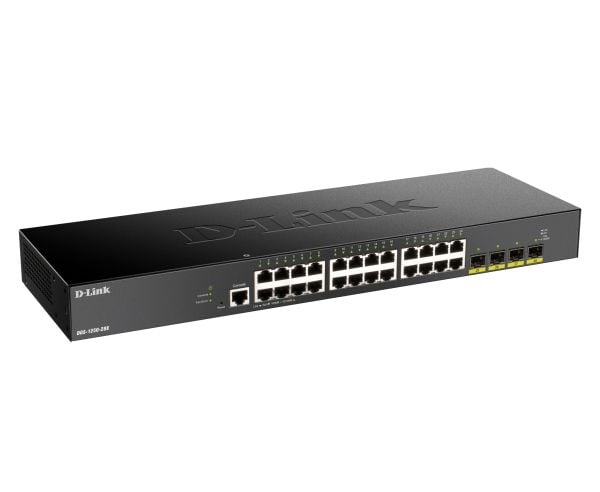 D-Link DGS-1250-28X, Hallittu, L3, Gigabit Ethernet (10/100/1000), Täysin kaksipuolinen, Telineasennus