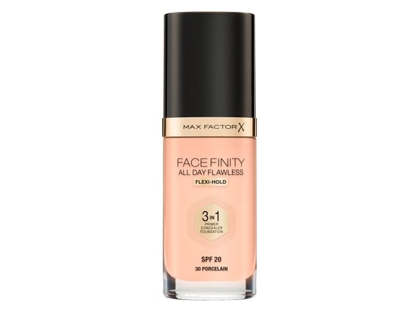 MAX FACTOR Facefinity All Day Flawless 3in1 Foundation Spf20 30 Porcelain 30ml