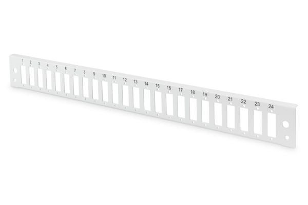DIGITUS DN-96202-QL - Panel till fiberoptisk skarvlåda - fram - grå, RAL 7035 - 1U - 24 portar
