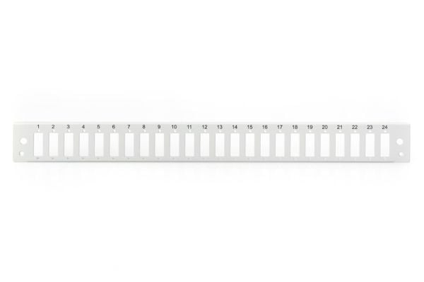 DIGITUS DN-96202-QL - Panel till fiberoptisk skarvlåda - fram - grå, RAL 7035 - 1U - 24 portar